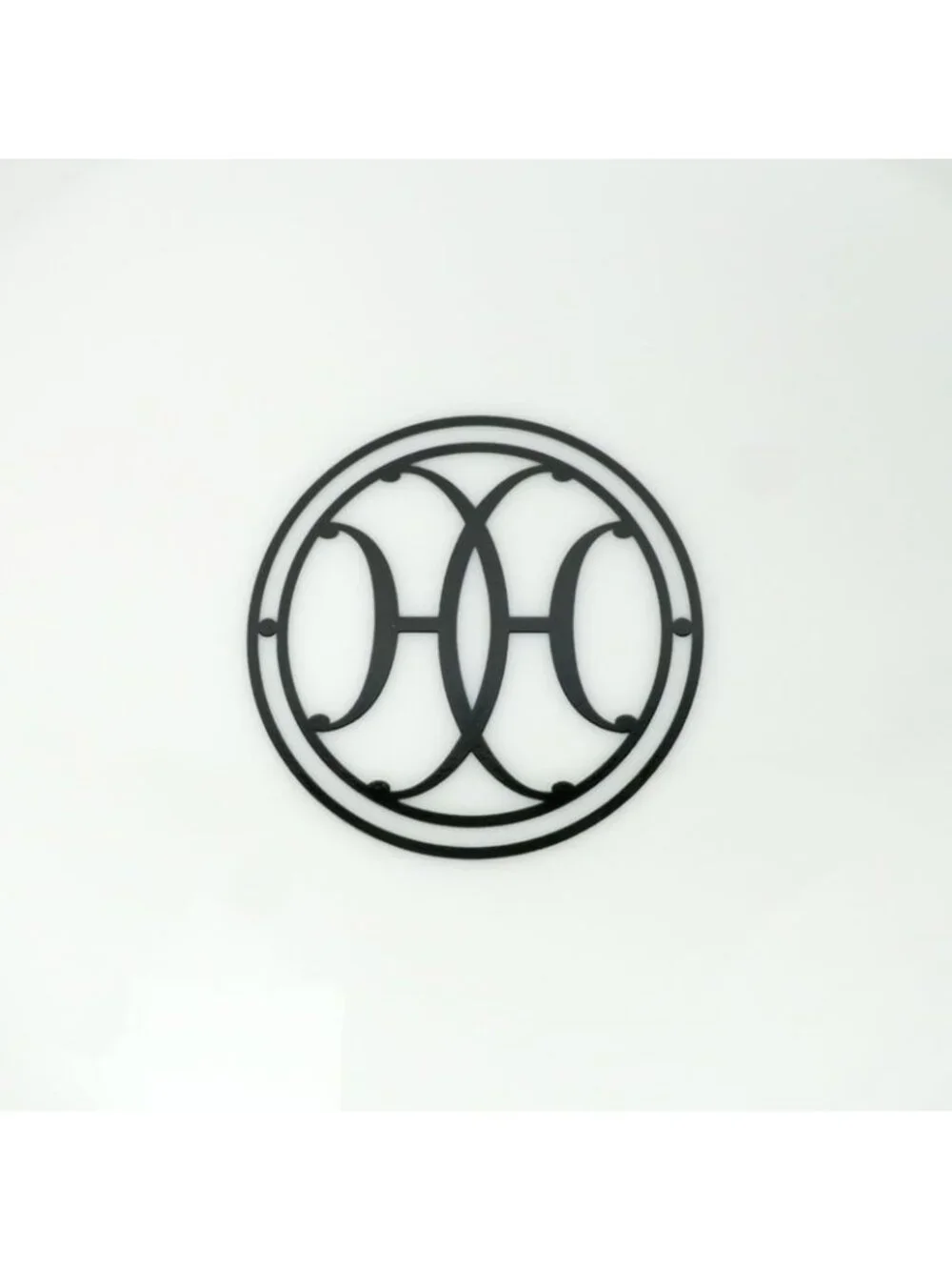 Hermes Soap Plate H DECO White Black Dish Pottery Ash